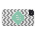 Grey & White Chevron Stripe Custom Monogram