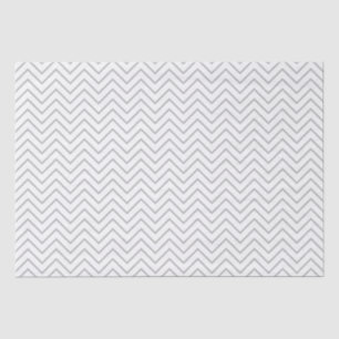 Grey White Chevron Tissue Paper