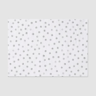 Grey White Confetti Dots Pattern Tissue Paper