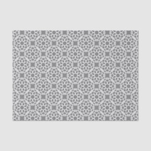 Grey White Geometric Seamless Pattern Tissue Paper