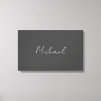 Grey White Handwritten Minimalist Your Name