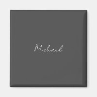 Grey White Handwritten Minimalist Your Name