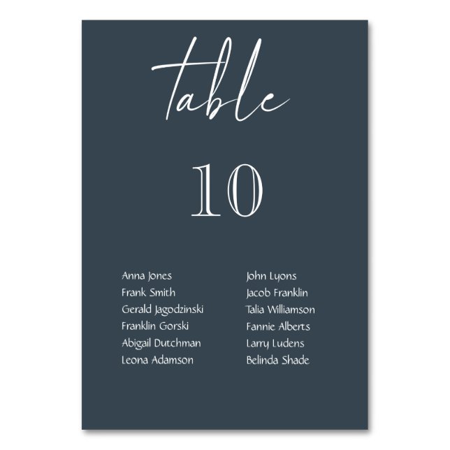 Grey & White Hanging Lights Personalized Wedding Table Number (Front)