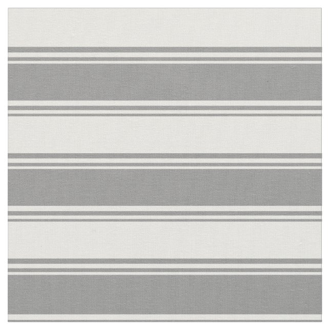 Grey & White Lined Pattern Fabric (Close Up)