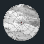 Grey White Marble Agate Simple Silver Glitter Dartboard<br><div class="desc">If you are an elegant and refined person under a concept of simplicity, this beautiful design is perfect for you. Subtly combining grey and white in a marbled effect with silver glitters and sparkles, giving a touch of light.</div>