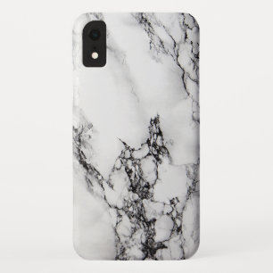 Grey White Marble Stone iPhone XR Case