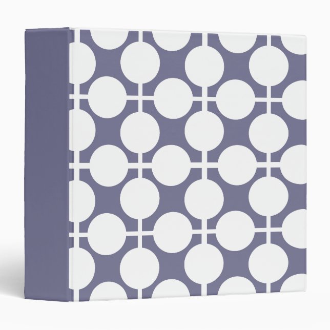 grey white polka dot and check pattern binder (Front/Spine)