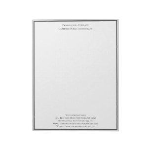 Grey White Professional Business Personalized Note