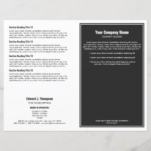 Grey White Simple Border Brochure