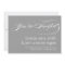 Grey White Simple Script Modern Wedding Invitatioa