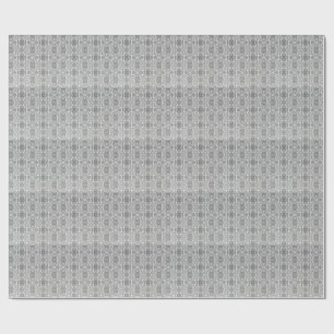 Grey White Stone Tiles Mosaic Pattern Wrapping Paper