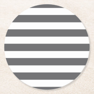 Grey/White stripes coaster set