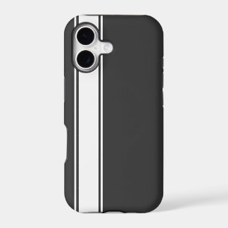 Grey & White Team Jersey Stripe iPhone 5s Case