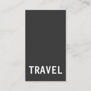 Grey White Travel Agent Business Card