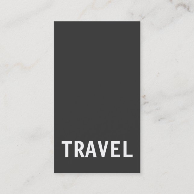 Grey White Travel Agent Business Card (Front)