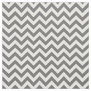 Grey White Trendy Chevron Pattern Fabric