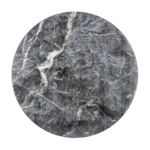 Grey White Veined Stone Surface Cutting Board