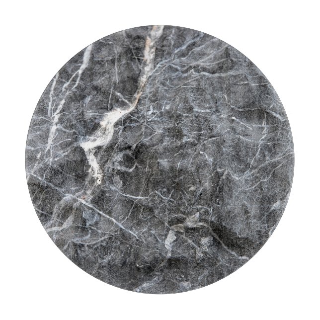 Grey White Veined Stone Surface Cutting Board (Front)