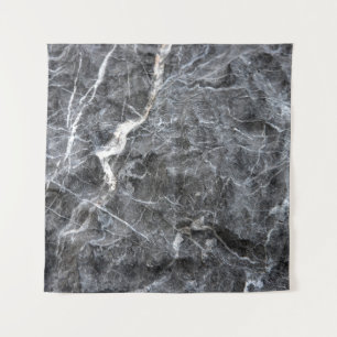Grey White Veined Stone Surface Tapestry