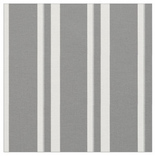 Grey White Vertical Stripes Elegant Unisex Neutral Fabric
