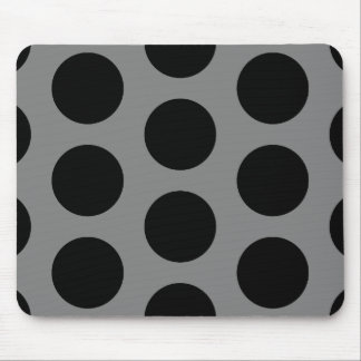 Grey with Black Dots Mouse Pad
