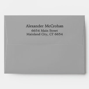Grey with Black Return Address Mailing Envelope