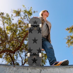 Grey with Black Stars HAMbWG Skateboard