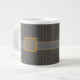 Grey with Orange Pinstripes Specialty Mug