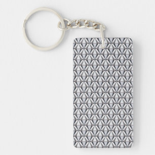 Grey with Pink Keychain