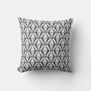Grey with Pink Throw Pillow
