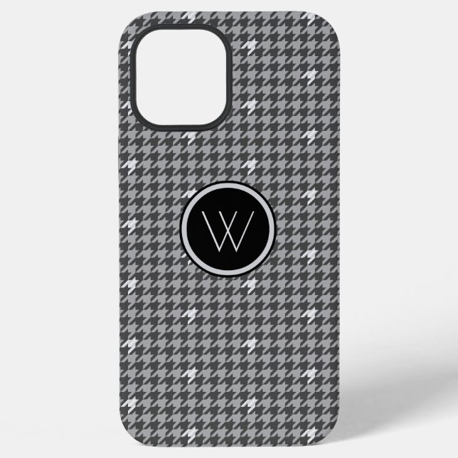 Grey with Silver Accent Houndstooth Case-Mate Case (Back)