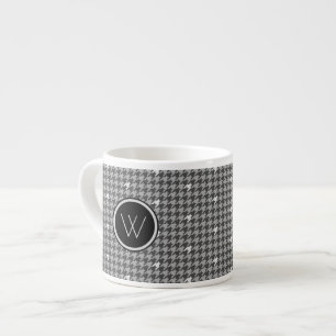 Grey with Silver Accent Houndstooth Specialty Mug