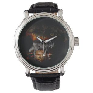 Grey Wolf and Wildfire Design    Watch