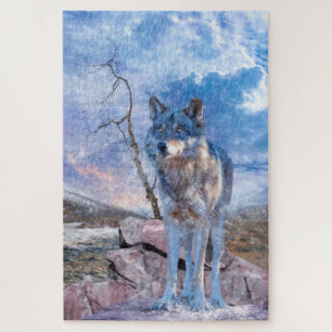 Grey Wolf ANSWER THE CALL Jigsaw Puzzle