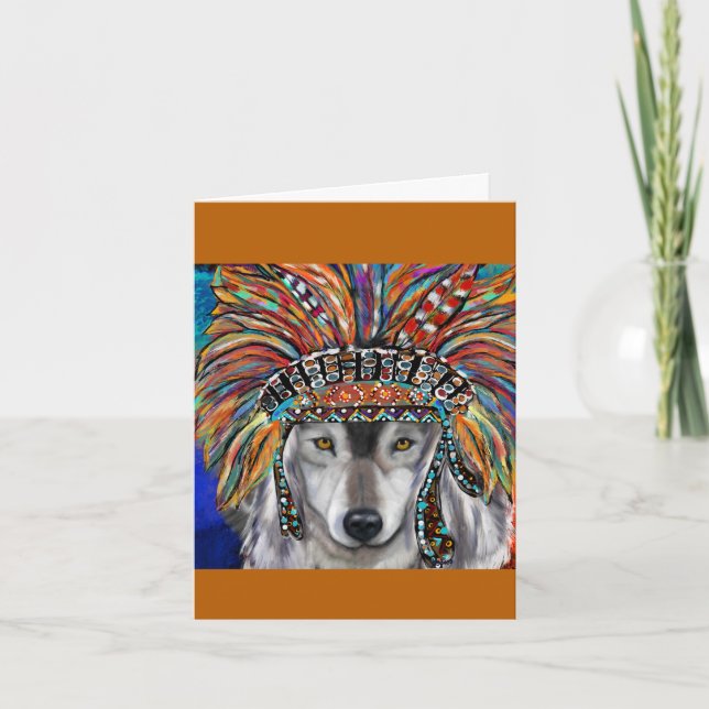 Grey Wolf Art Card (Front)