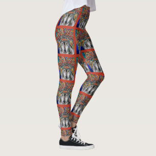 Grey Wolf Art Leggings