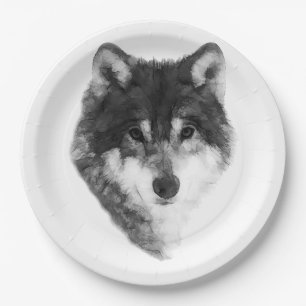 Grey Wolf attractive Paper Plate