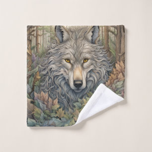 Grey Wolf  Bath Towel Set