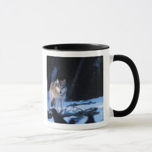 grey wolf, Canis lupus, in the foothills Mug
