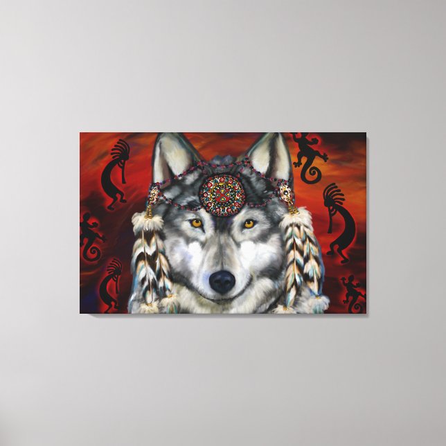 Grey Wolf Canvas Print (Front)