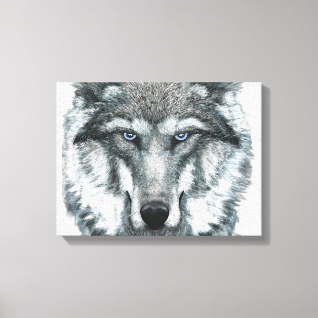 Grey Wolf Canvas Print (Front)