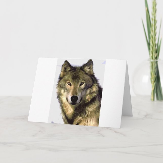 Grey Wolf Card (Front)