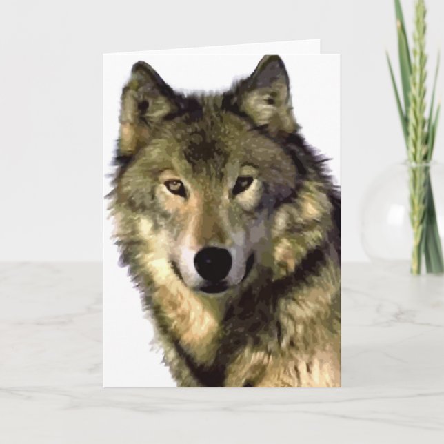 Grey Wolf Card (Front)