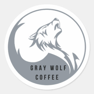 Grey Wolf Coffee Large Sticker