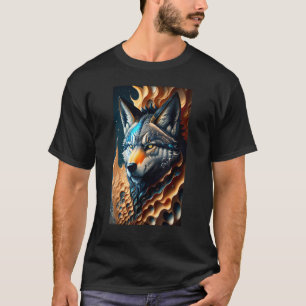 Grey Wolf Colourful Wildlife Forest Wolves Galaxy  T-Shirt