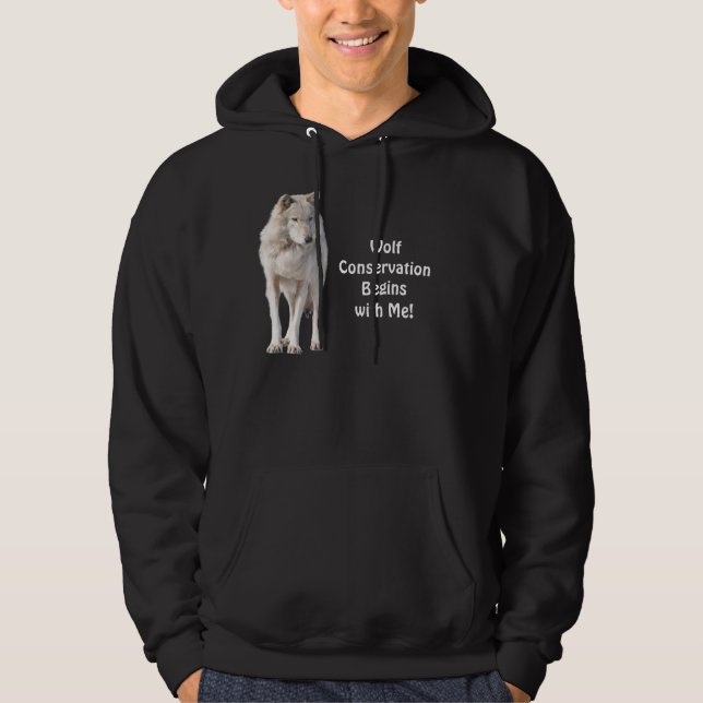 Grey Wolf Conservation Sweat - shirt à capuche d'a (Devant)