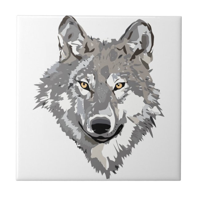 Grey Wolf Design Tile (Front)