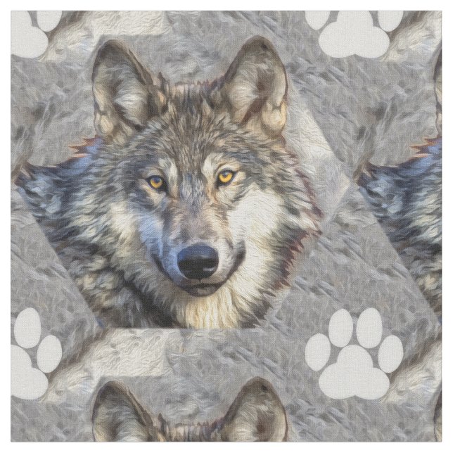 Grey Wolf Dignity Fabric (Close Up)