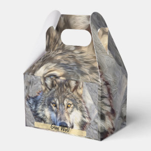 Grey Wolf Dignity Favor Box