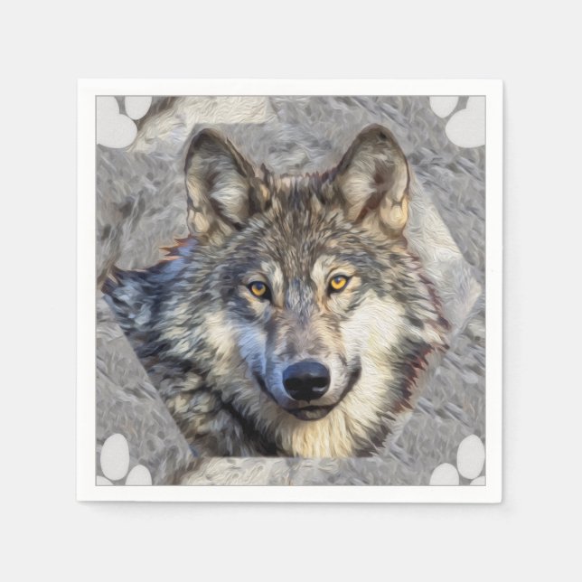 Grey Wolf Dignity v4 Napkin (Front)